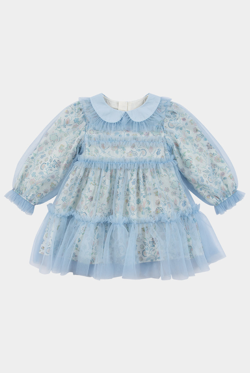 Skylar Tulle Dress, Primrose Vine Yard - Blue – view 2