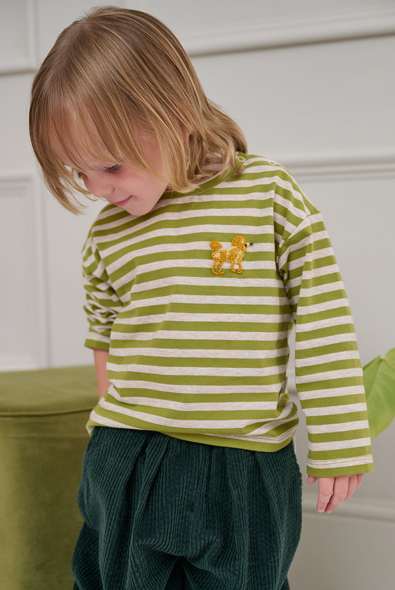Chicago Stripe Tee, Green Stripe – view 4